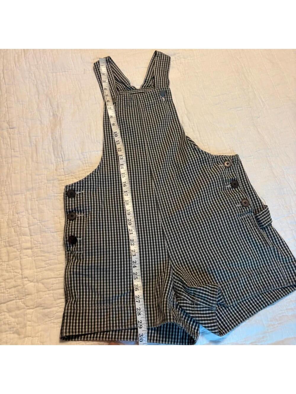 Vintage Esprit Gingham Shortalls/Overalls Size Medium - Picture 4 of 6